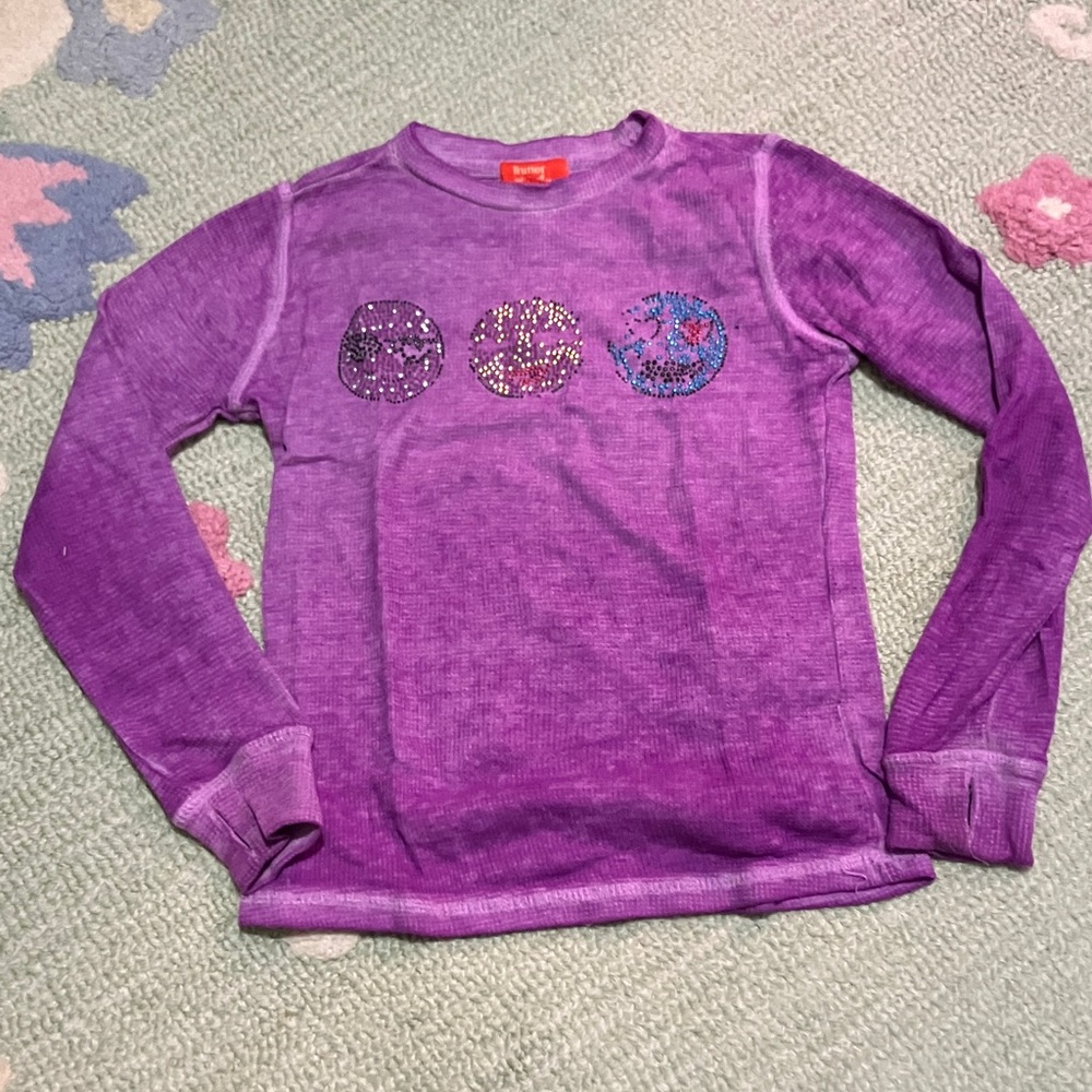 Vibrant Purple Girls/Kids Long Sleeve Tee